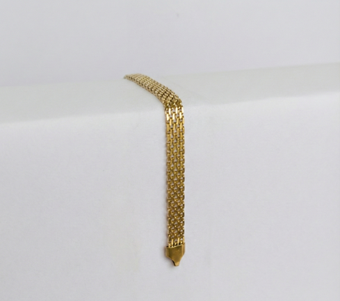 Pulsera Tipo Chinesca 6 mm (20 cm) - Oro Laminado 18K