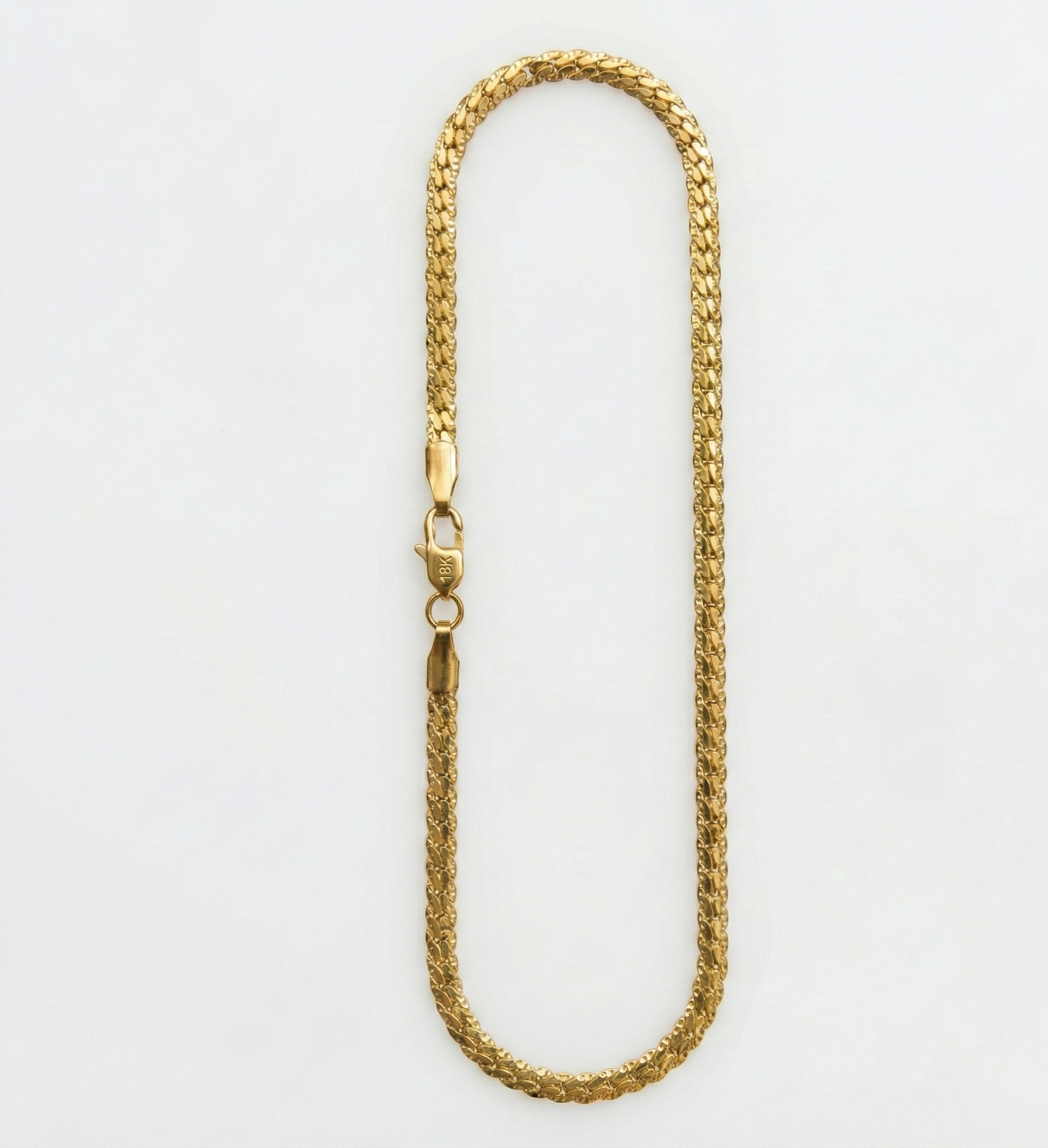 Pulsera Tipo Grabada 3mm (17 cm) - Oro Laminada 18K