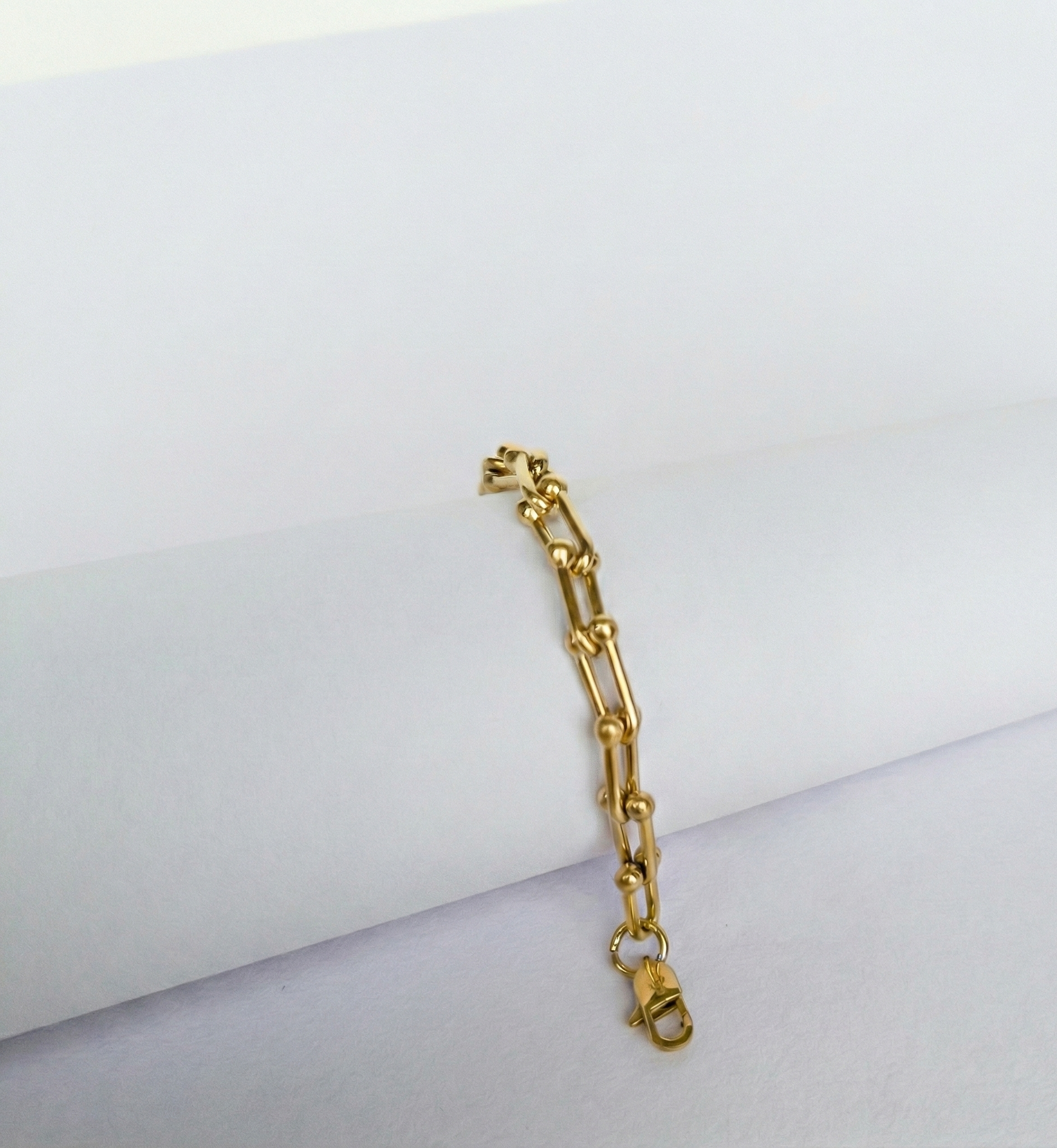 Pulsera Tipo Ancla 5mm (17cm) - Oro Laminado 18K