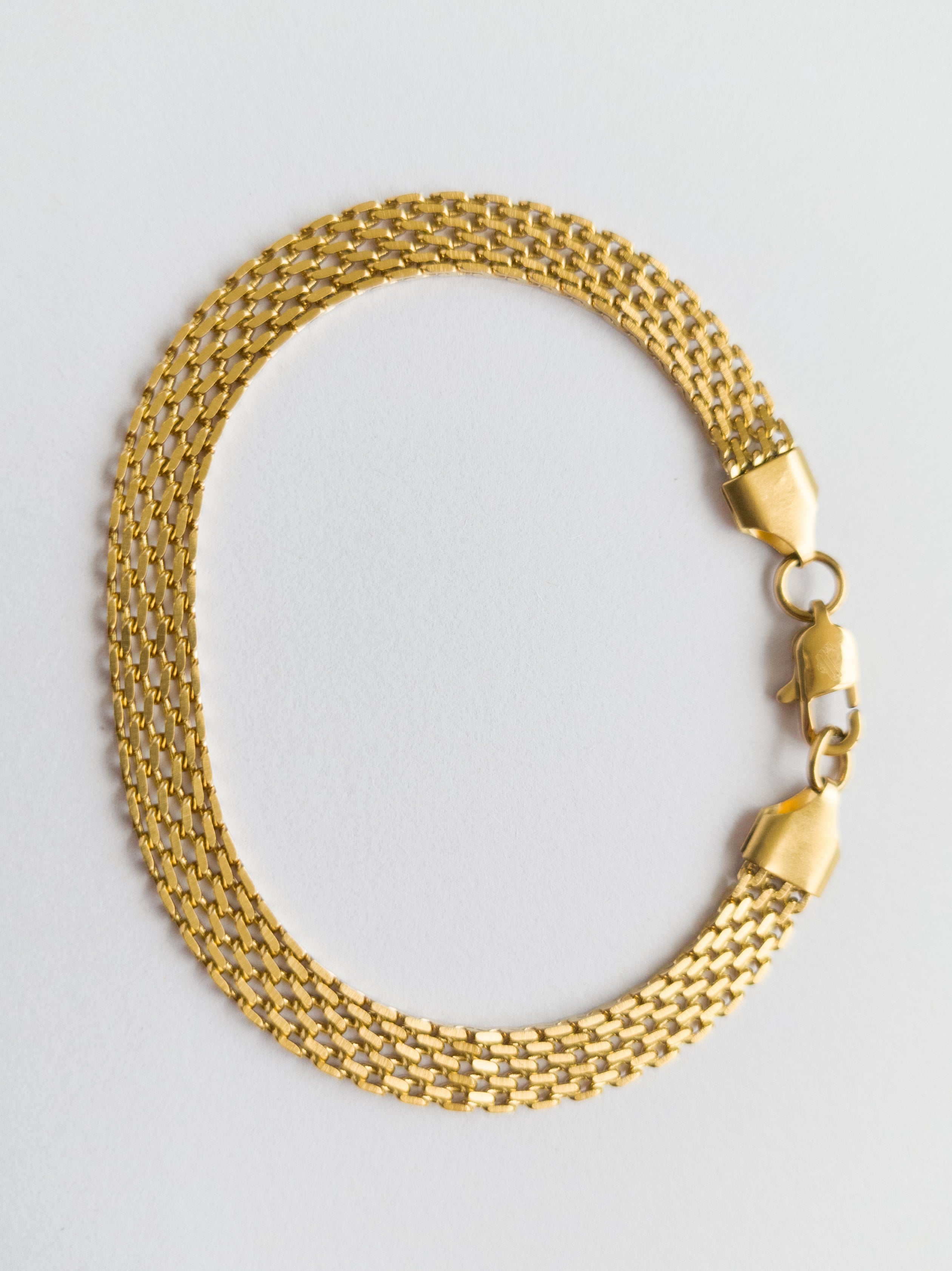 Pulsera Tipo Chinesca 6 mm (20 cm) - Oro Laminado 18K