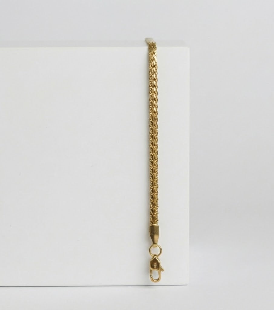 Pulsera Tipo Grabada 3mm (17 cm) - Oro Laminada 18K